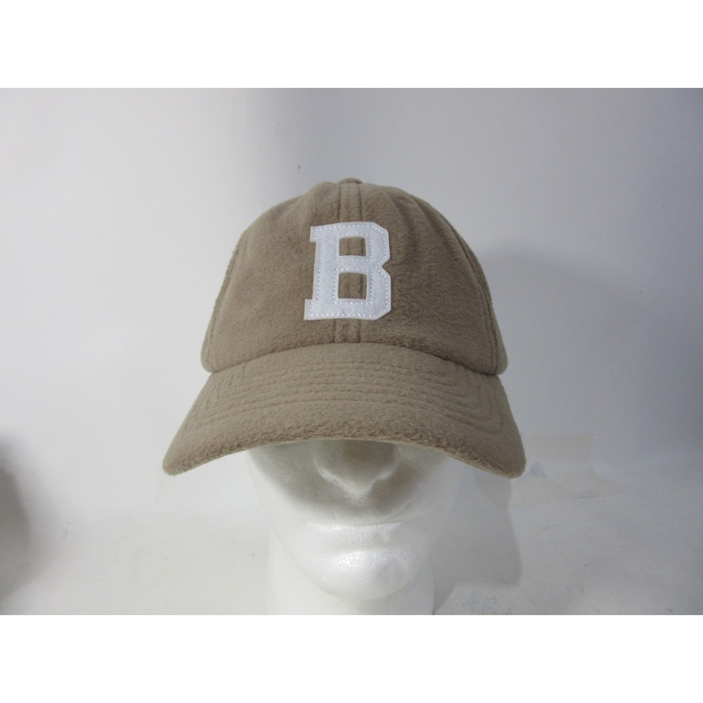 Brixton Hat Cap One Size Brown Fleece Embroidered Logo Leather Strapback